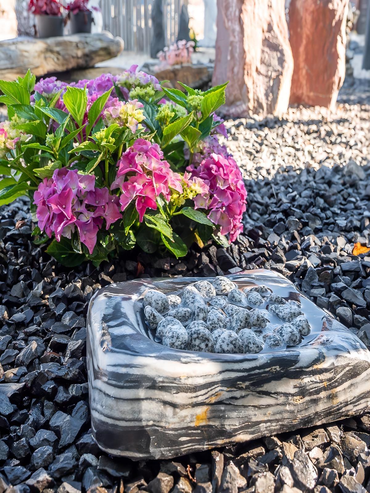 Marble birdbath