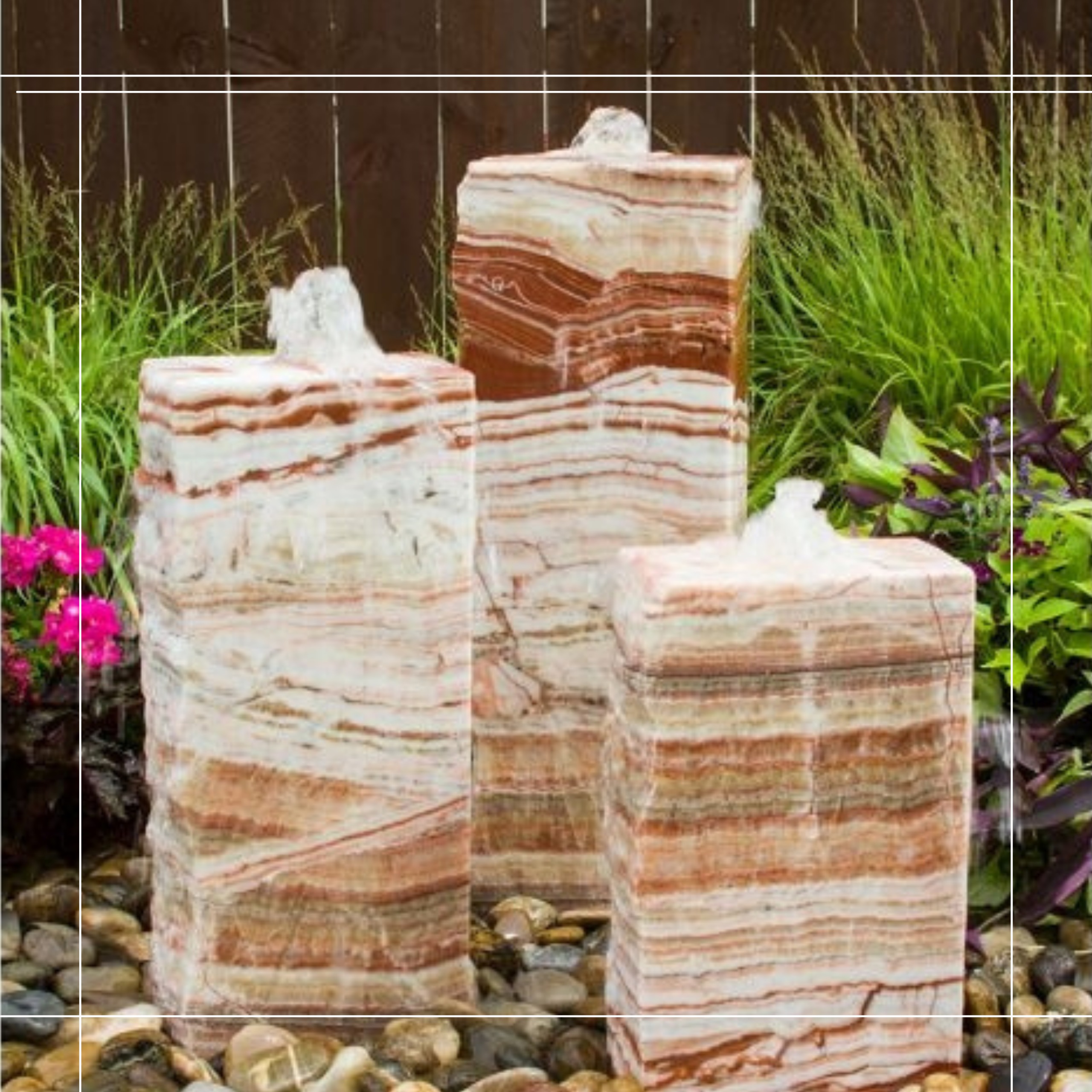 garden fountain onyx marble