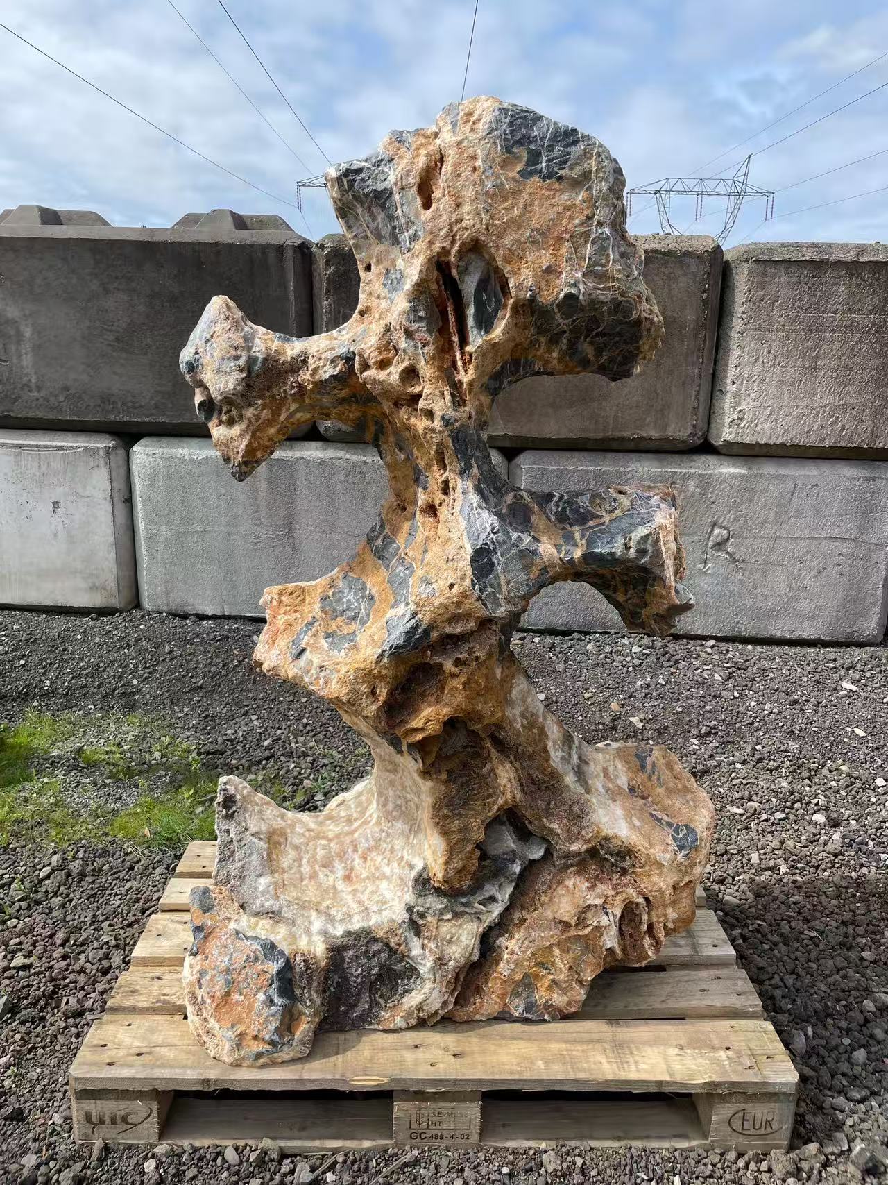 Branching natural stone form